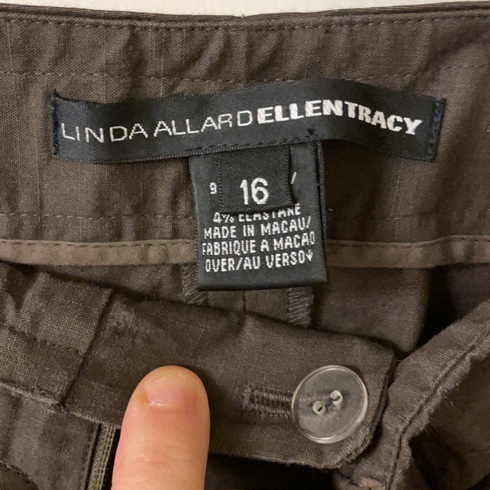 Brown Drawstring Ellen Tracy Pants - image 3